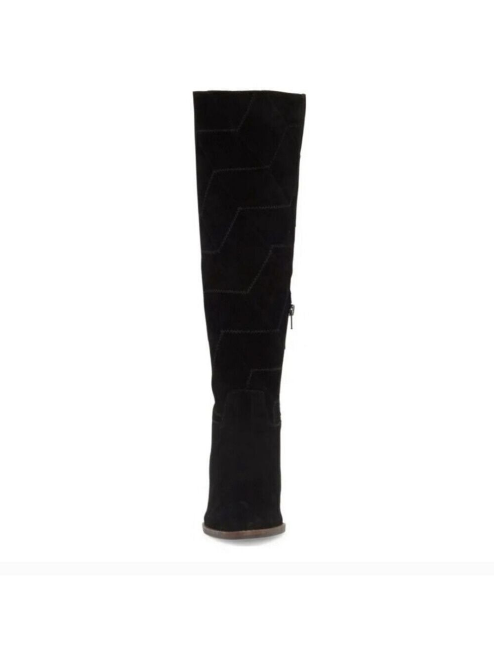 Lucky Brand Black Suede Leather Prouska Heeled Boots 8M - Picture 6 of 15